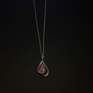 3/$10 Sale!! Paparazzi Silver and Pink Teardrop Necklace